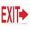 Brady Exit Sign, Plastic, 14" W, 10" H, Exit, White 116087 - alternate 1